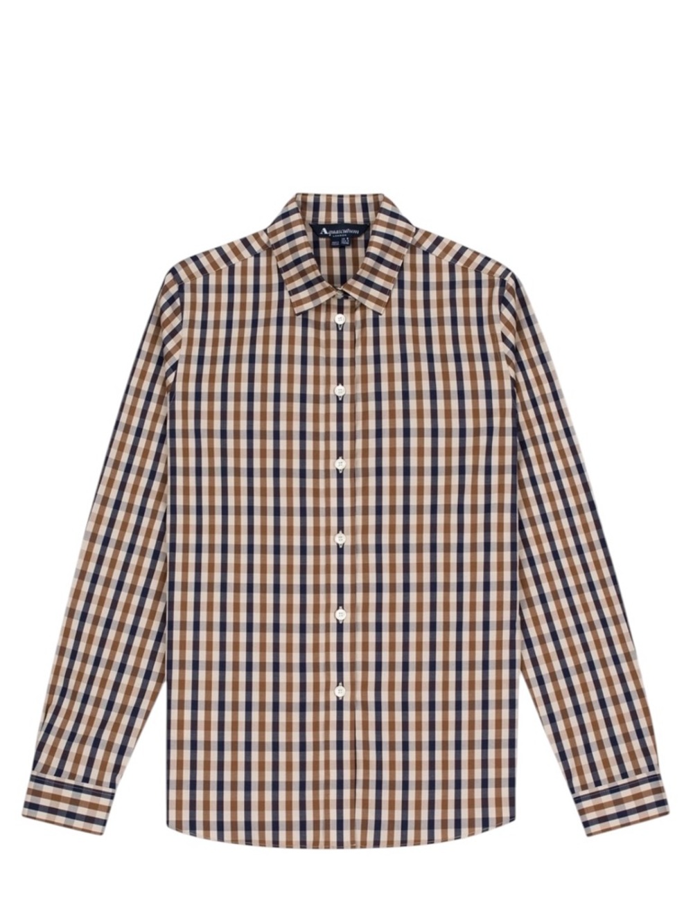 Aquascutum Bowten Club Check button down tailored top size 8 like new condition